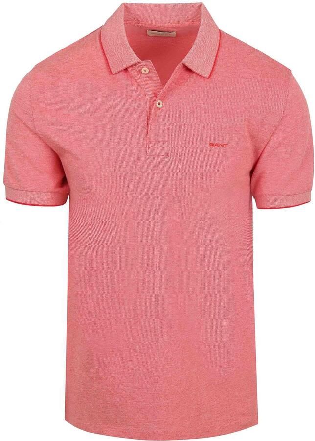 Gant 2Tone Piqué Poloshirt Rood