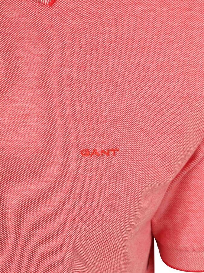 Gant 2Tone Piqué Poloshirt Rood - Foto 5
