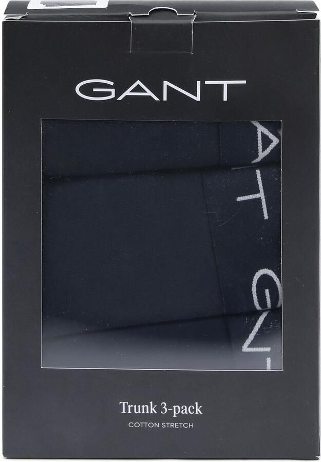 Gant Boxers Boxershorts Trunk 3-Pack Navy - Foto 4