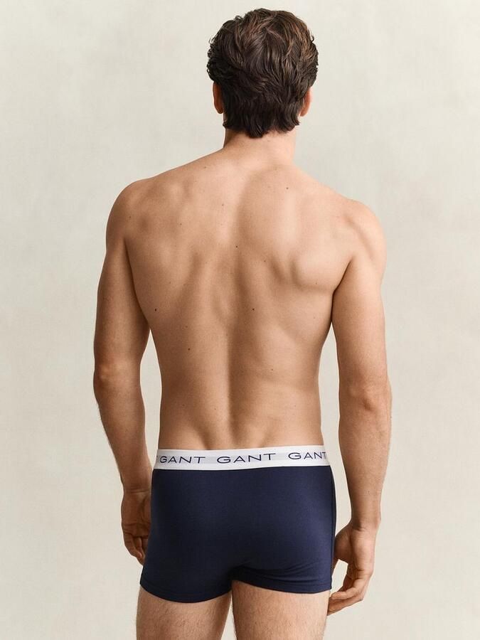 Gant Boxershorts Trunk 3-Pack Navy Wit Rood - Foto 3