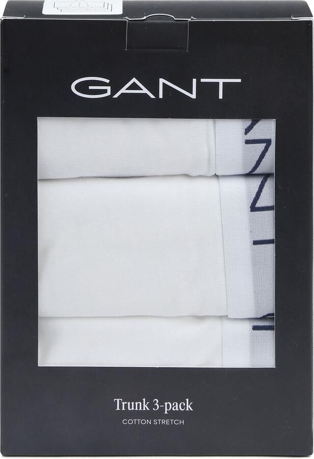 Gant Boxershorts Trunk 3-Pack Wit - Foto 4