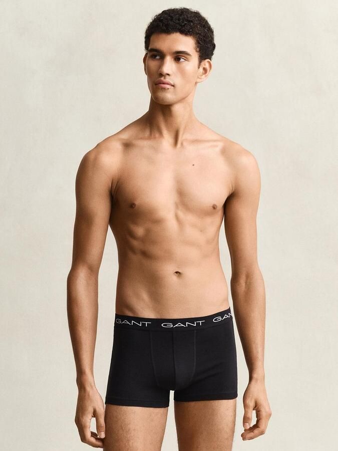 Gant Boxershorts Trunk 3-Pack Zwart Grijs Wit - Foto 3
