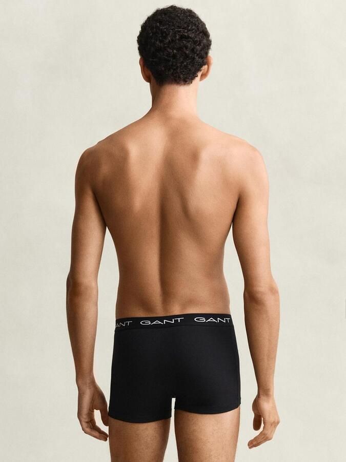 Gant Boxershorts Trunk 3-Pack Zwart Grijs Wit - Foto 4