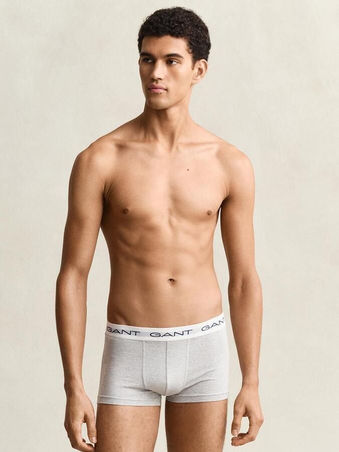 Gant Boxershorts Trunk 3-Pack Zwart Grijs Wit - Foto 5