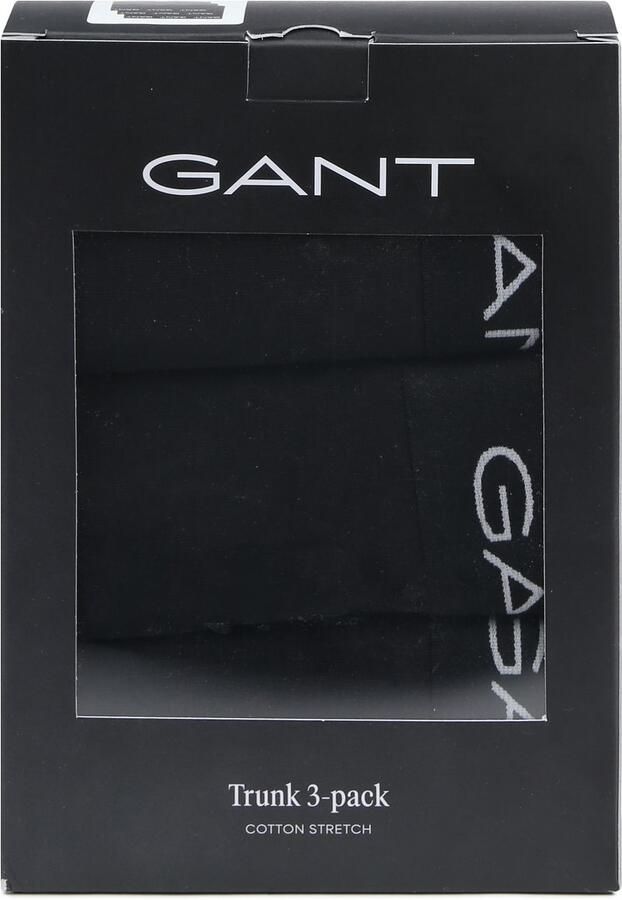 Gant Boxers Boxershorts Trunk 3-Pack Zwart - Foto 4