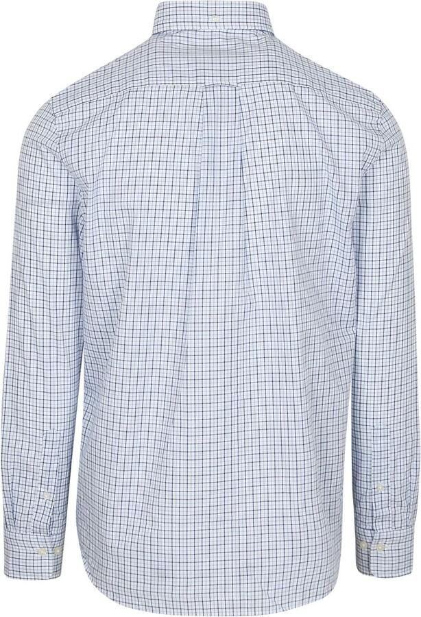 Gant Casual Overhemd Poplin Ruit Blauw - Foto 3
