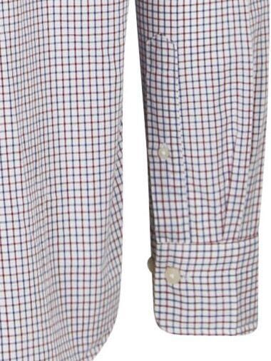 Gant Casual Overhemd Poplin Ruit Blauw Rood - Foto 3
