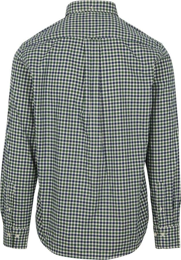 Gant Casual Overhemd Twill Ruit Groen - Foto 3