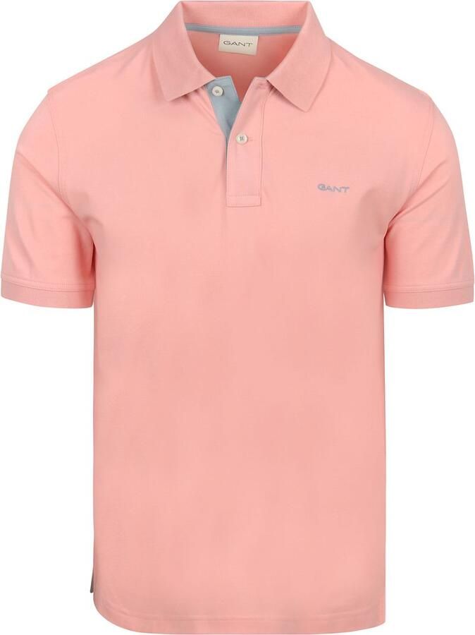 Gant Poloshirt REG CONTRAST PIQUE SS RUGGER met contrastkleurige inzetten