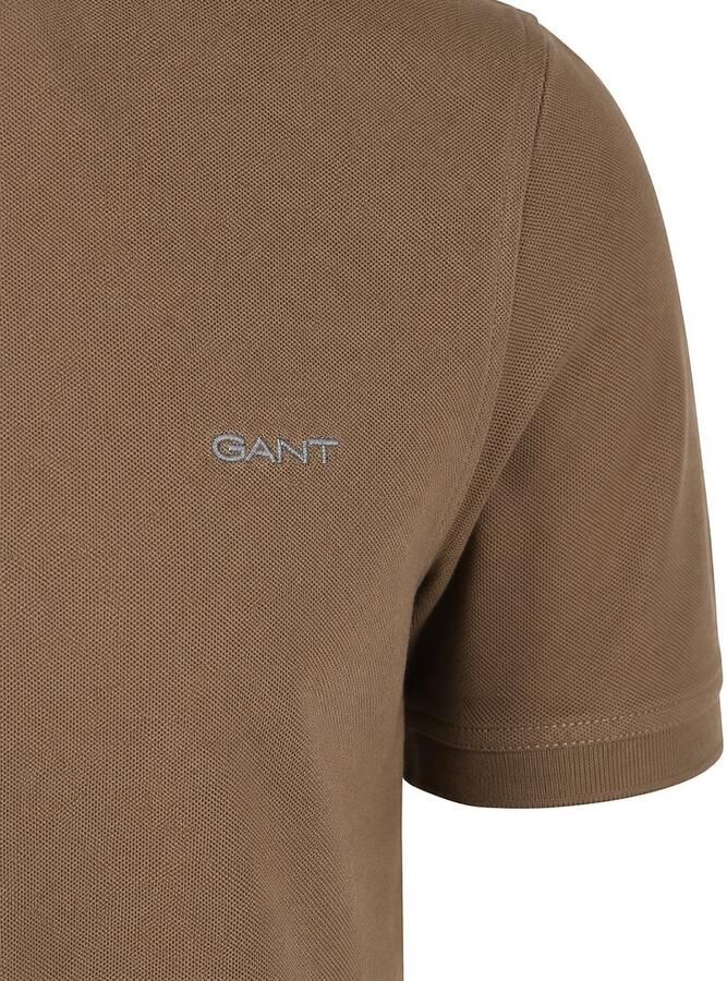 Gant T-shirt Contrast Piqué Poloshirt Faded Taupe