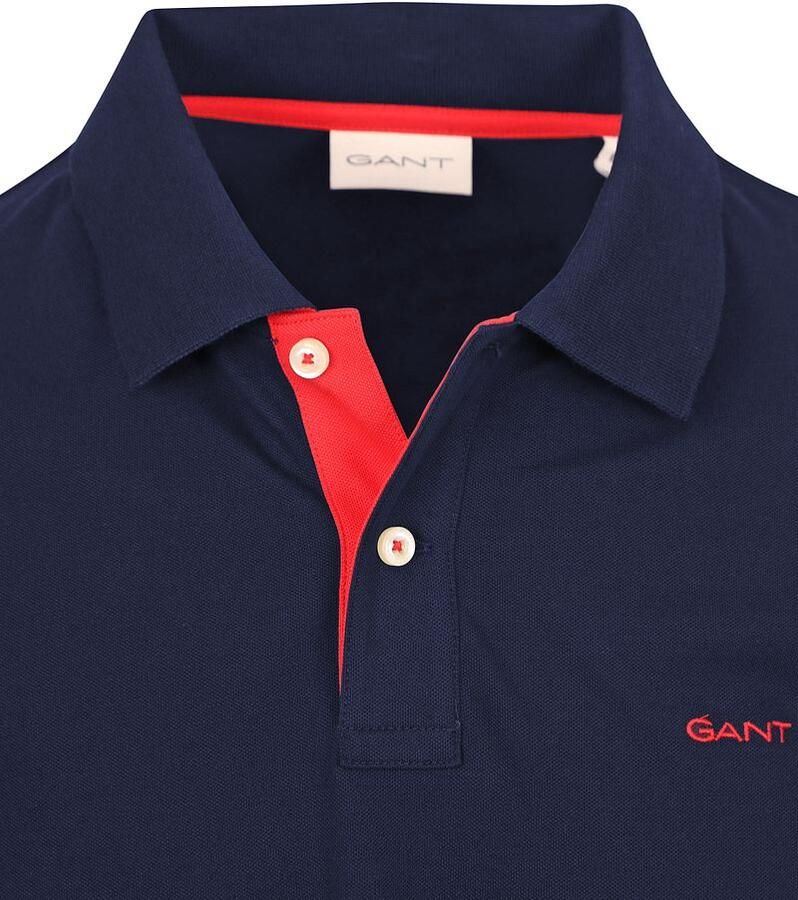 Gant Poloshirt REG CONTRAST PIQUE SS RUGGER met contrastkleurige inzetten