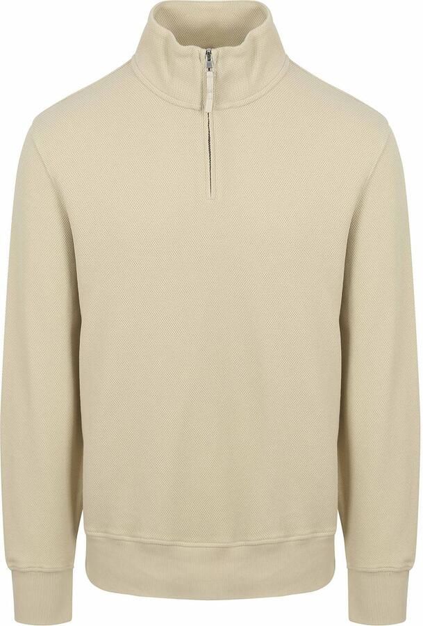 Gant Half Zip Trui Ecru