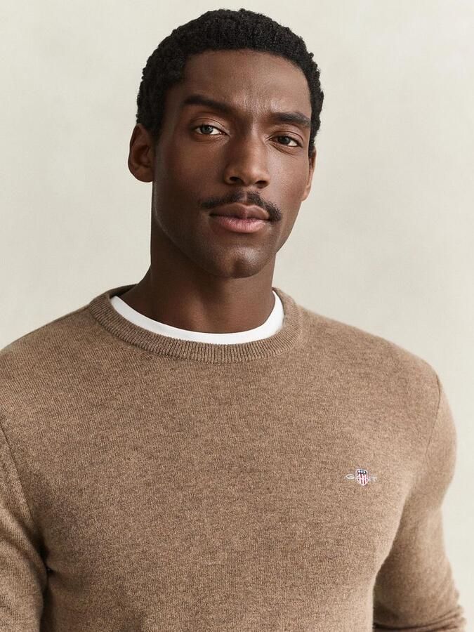 Gant Sweater Halfzip Lamswol Trui Camel - Foto 3