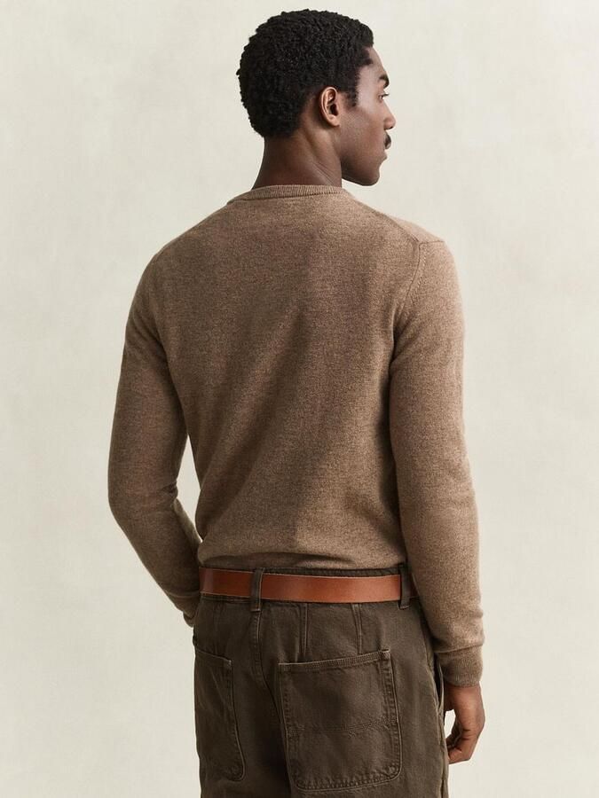 Gant Sweater Halfzip Lamswol Trui Camel - Foto 4