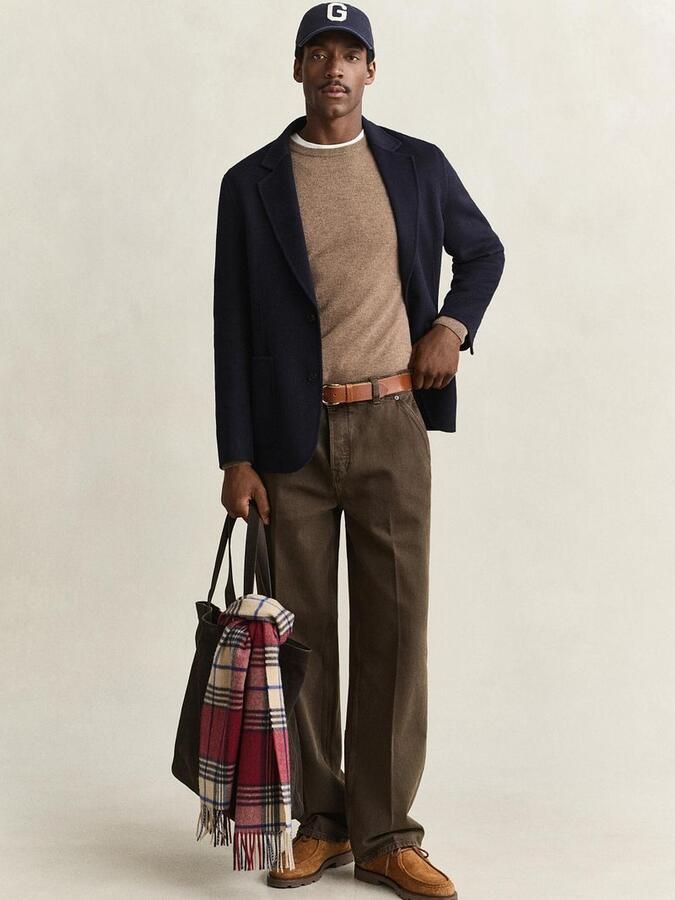 Gant Sweater Halfzip Lamswol Trui Camel - Foto 5