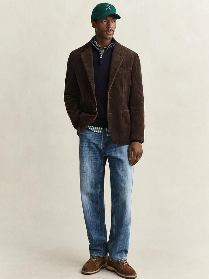 Gant Halfzip Lamswol Trui Navy - Foto 5