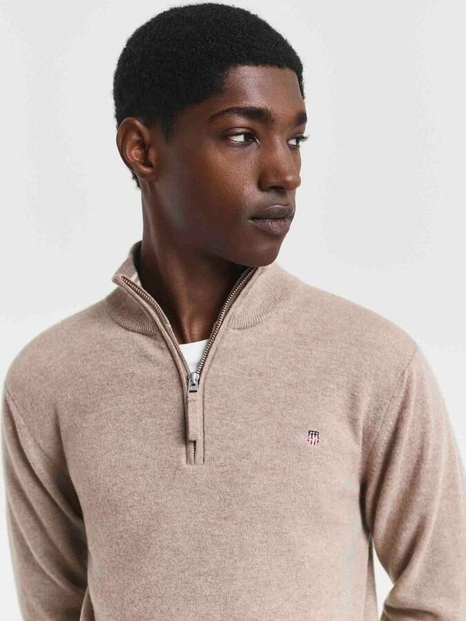Gant Regular fit pullover in gebreide look van zuiver lamswol - Foto 2