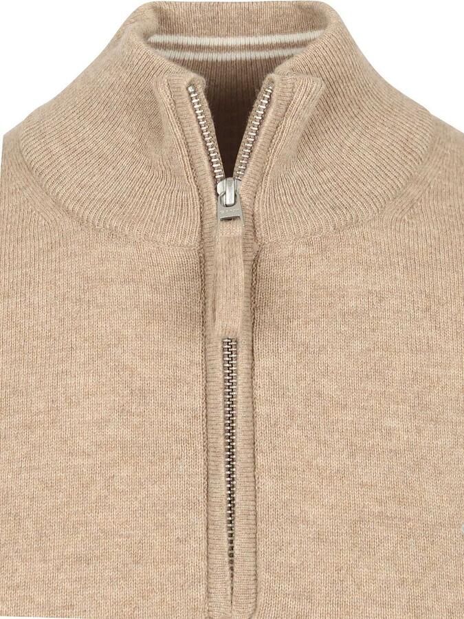 Gant Regular fit pullover in gebreide look van zuiver lamswol - Foto 5