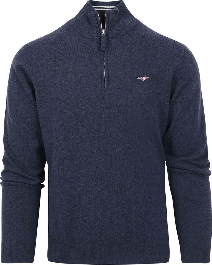 Gant Regular fit pullover in gebreide look van zuiver lamswol - Foto 3