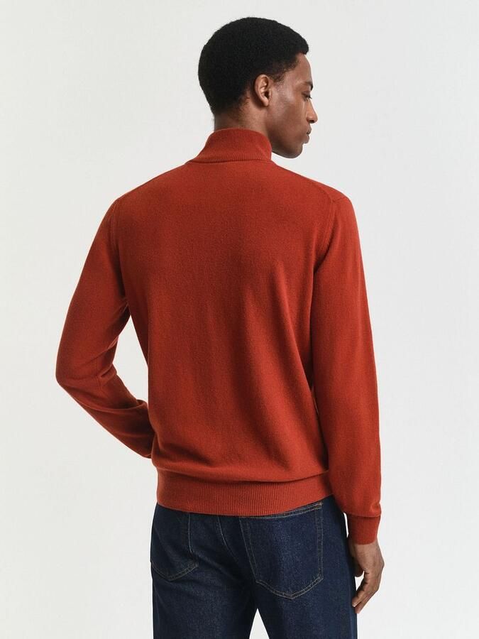 Gant Halfzip Wol Trui Logo Rust - Foto 2