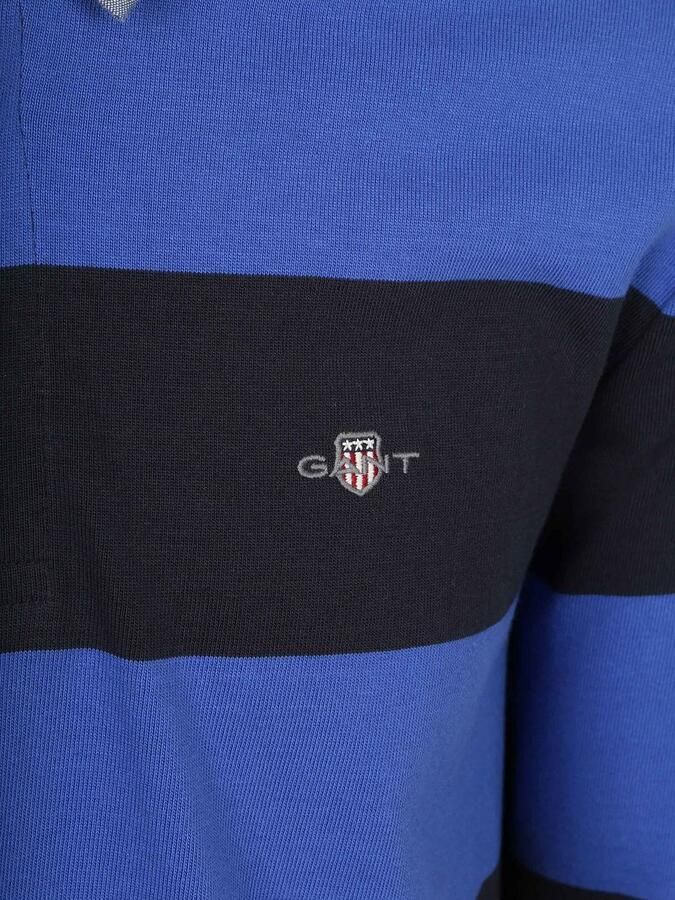 Gant Heavy Rugger Shield Polo Streep Navy Royal Blue - Foto 5