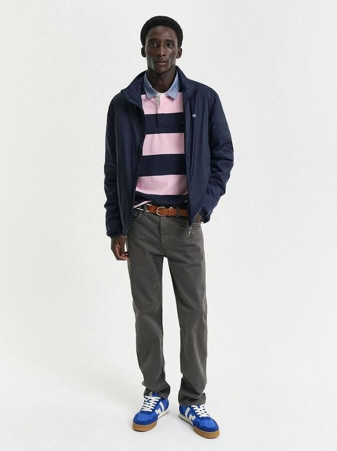 Gant Sweater Heavy Rugger Shield Polo Streep Navy Roze - Foto 4