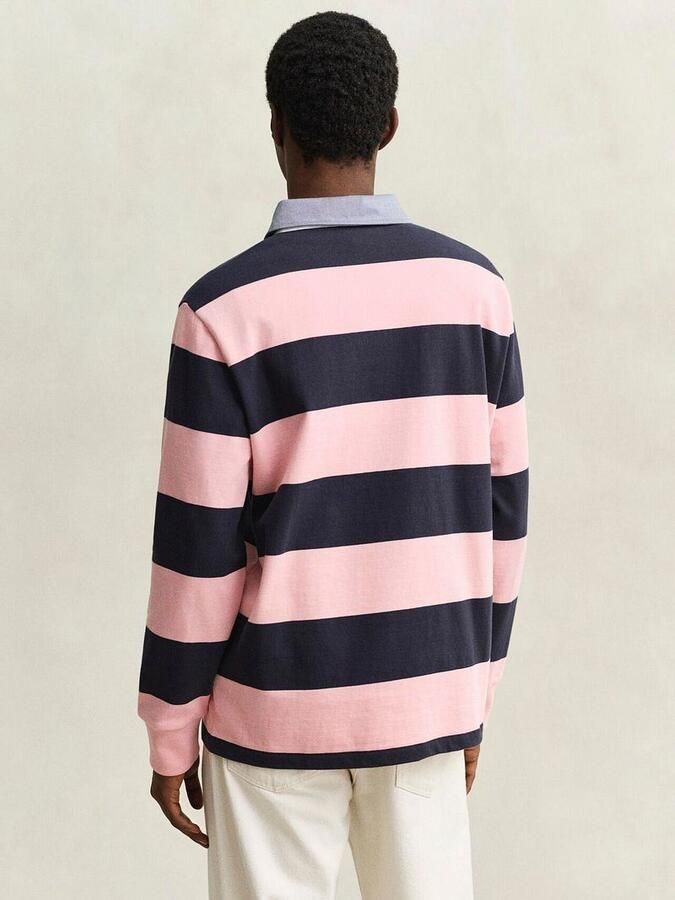 Gant Heavy Rugger Shield Polo Streep Navy Roze - Foto 3