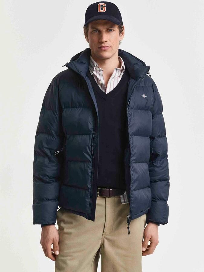 Gant Gewatteerde jas ACTIVE CLOUD JACKET regular fit afneembare capuchon 2-weg ritssluiting - Foto 4
