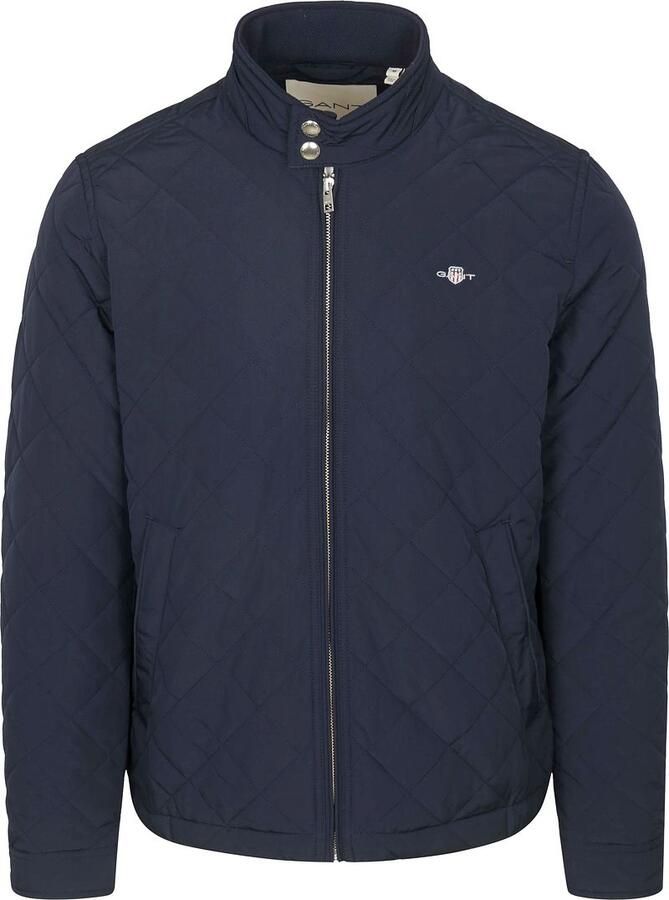 Gant Blauwe Jas met Gerecyclede Polyester Voering Blue Heren