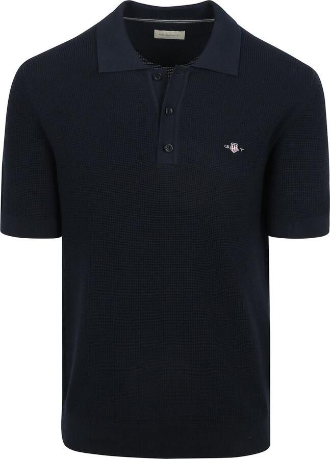 Gant T-shirt met ronde hals en labelstitching