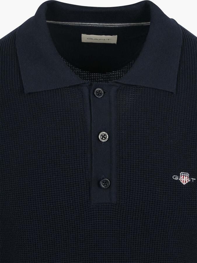 Gant T-shirt met ronde hals en labelstitching - Foto 3