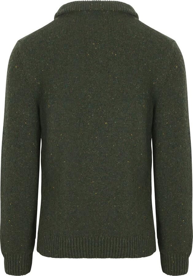 Gant Mocker Pullover Wool Blend Donkergroen - Foto 4