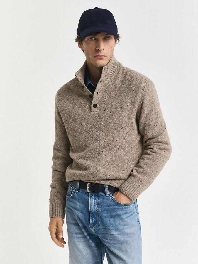 Gant Mocker Pullover Wool Blend Sand - Foto 2