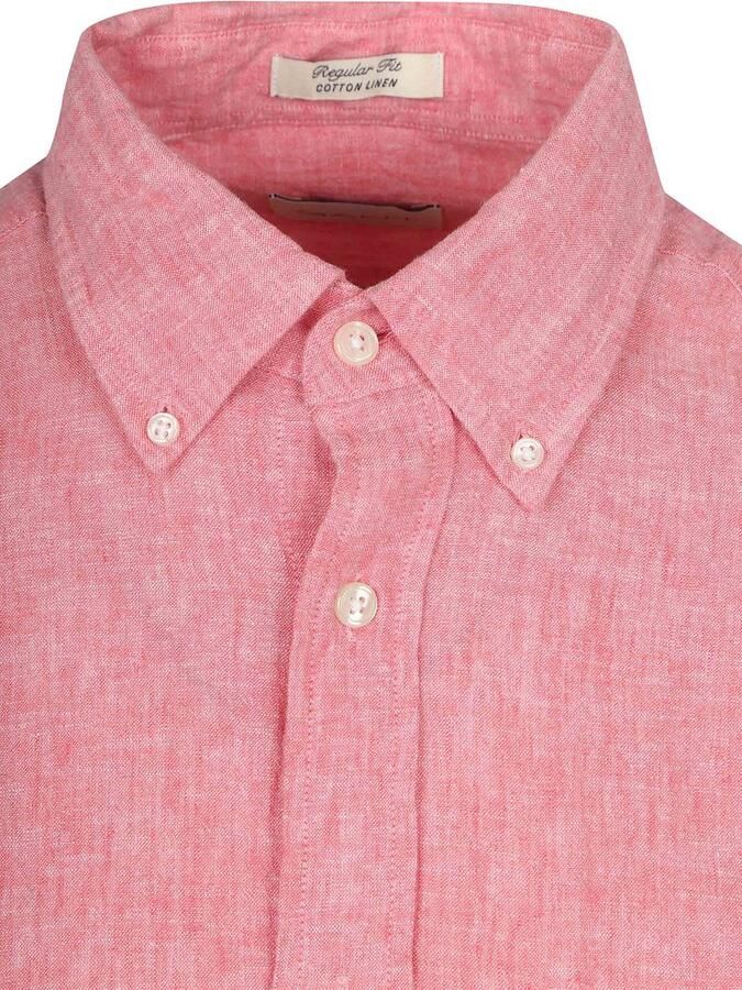 Gant Overhemd Lange Mouw Overhemd Cotton Linen Roze - Foto 8