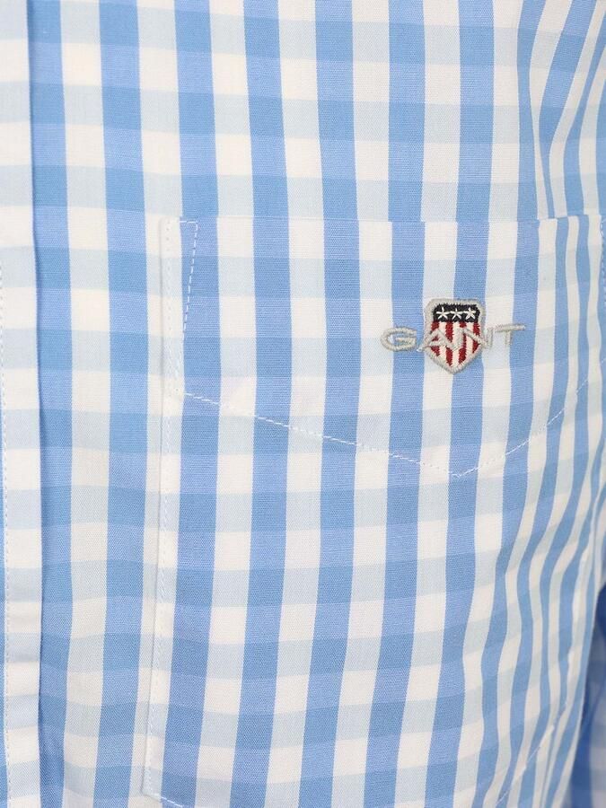Gant Overhemd Gingham Poplin Classic Blauw - Foto 2