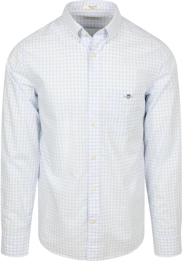 Gant Overhemd met lange mouwen REG POPLIN GINGHAM SHIRT met logoborduursel op borsthoogte - Foto 2