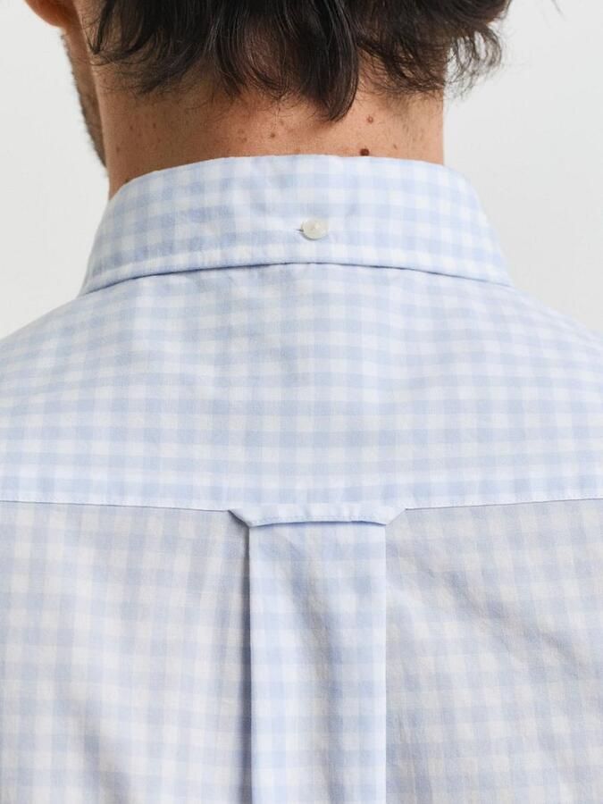 Gant Overhemd met lange mouwen REG POPLIN GINGHAM SHIRT met logoborduursel op borsthoogte - Foto 3