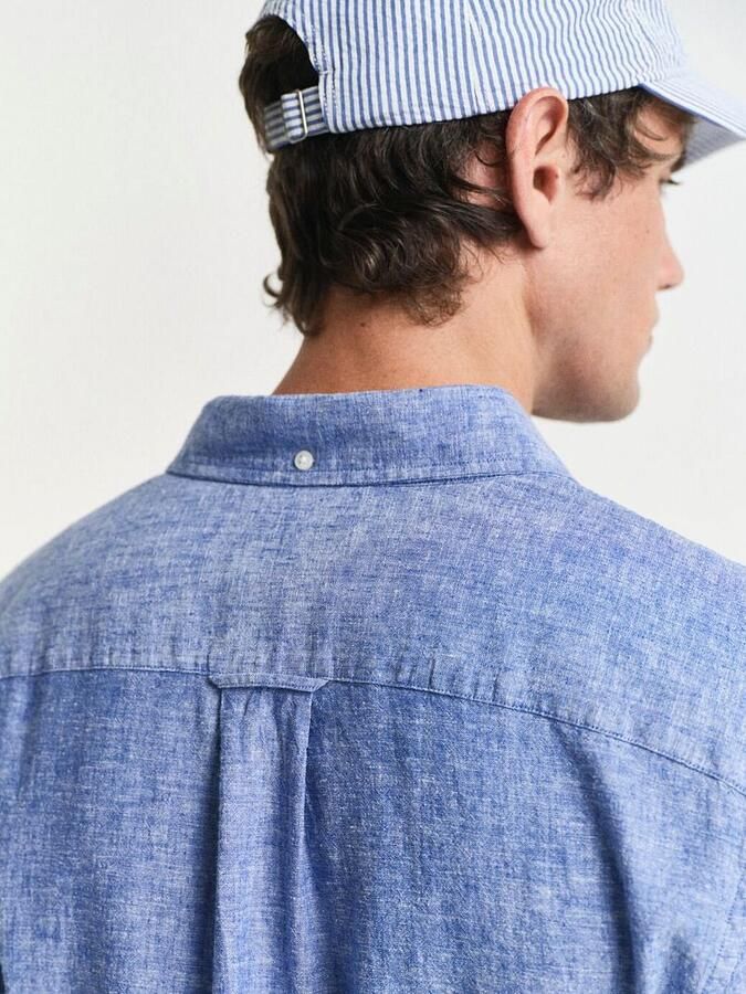 Gant Overhemd Linnen Blauw - Foto 5