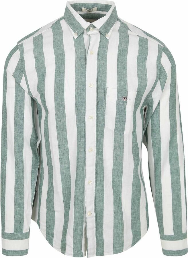 Gant Overhemd met lange mouwen REG COTTON LINEN BOLD STRIPE SHIRT - Foto 5
