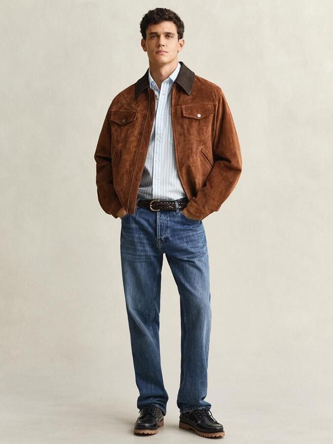 Gant Overhemd Stripe Poplin Classic Blauw - Foto 4