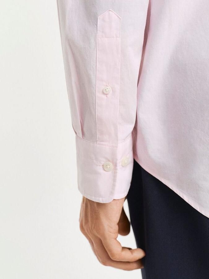 Gant Poplin Banker Overhemd Streep Lichtroze - Foto 4