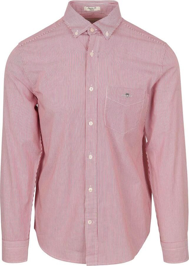 Gant Overhemd met lange mouwen REG POPLIN BANKER SHIRT Banker Stripe popeline lichte katoen