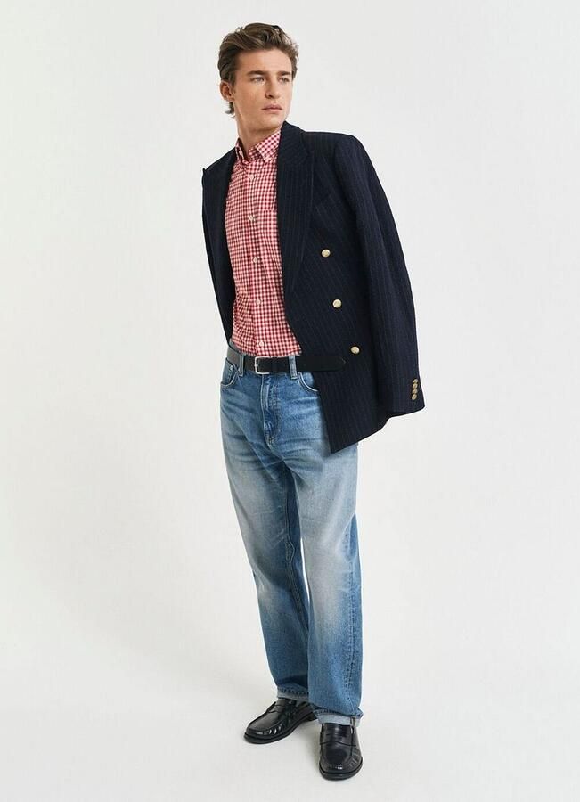 Gant Overhemd met lange mouwen REG POPLIN BANKER SHIRT Banker Stripe popeline lichte katoen - Foto 4