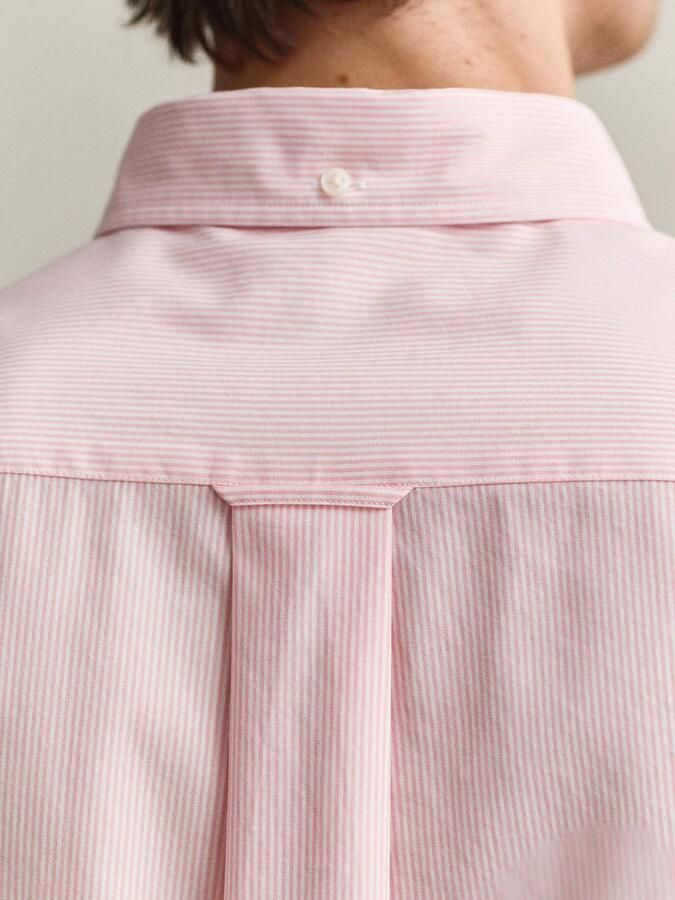 Gant Poplin Banker Overhemd Streep Roze - Foto 3