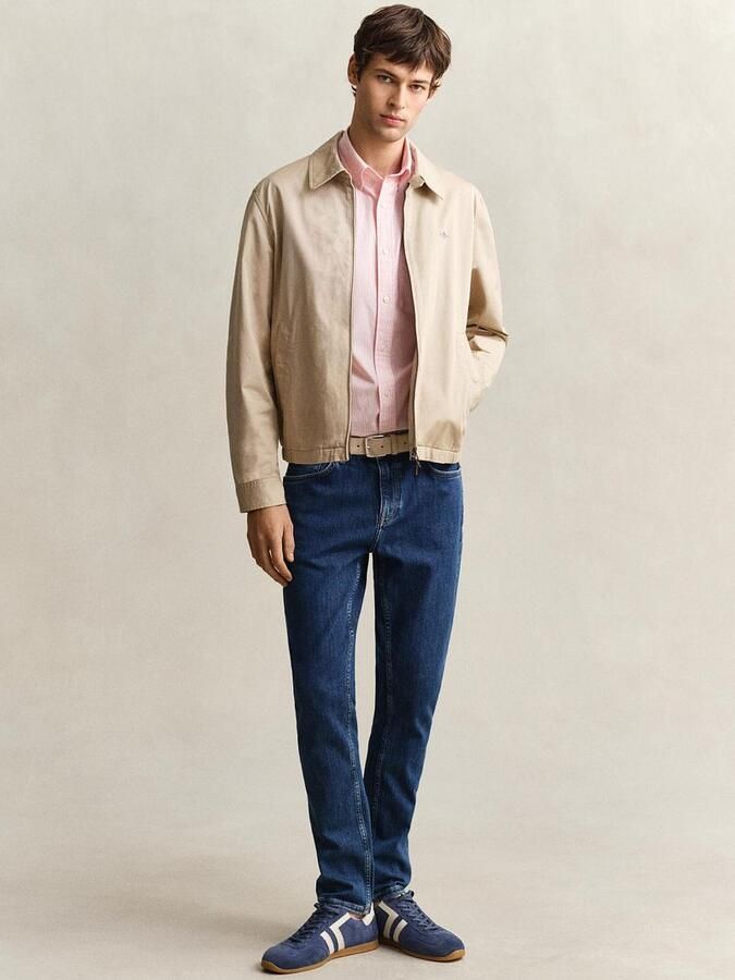 Gant Poplin Banker Overhemd Streep Roze - Foto 5