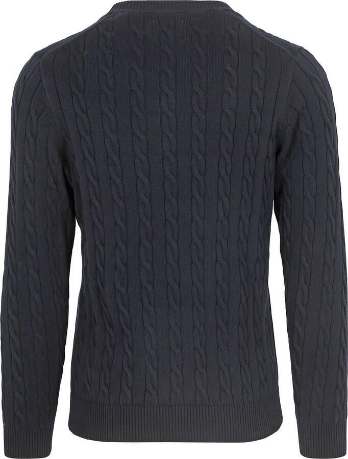 Gant Gebreide trui COTTON CABLE C-NECK met wapen-logo borduurwerk op de borst - Foto 2