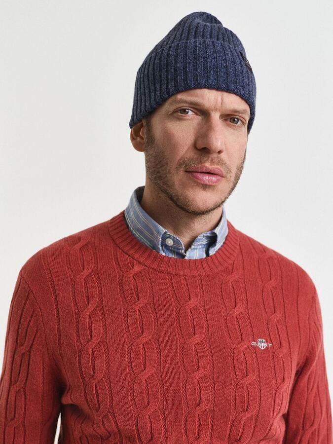 Gant Pullover Crewneck Lambswool Cable Modern Rust - Foto 4