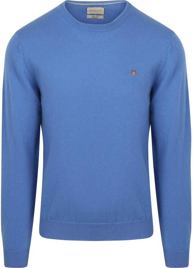 Gant Gebreide pullover van zuivere lamswol met ribboorden