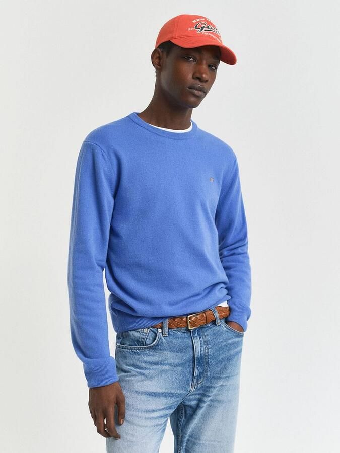 Gant Gebreide pullover van zuivere lamswol met ribboorden - Foto 2