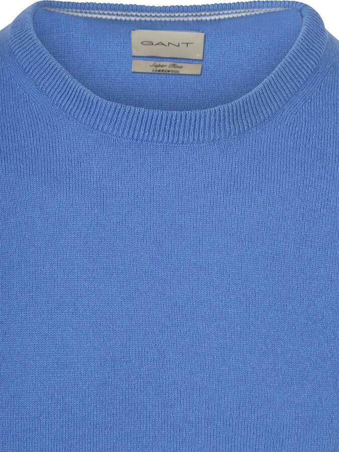 Gant Gebreide pullover van zuivere lamswol met ribboorden - Foto 4
